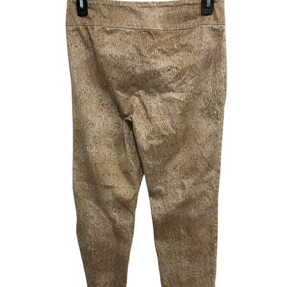 Miraclebody Womens Beige Printed Mid Rise Stretch Waist Pull-On Pants Size 8 - Picture 2 of 9